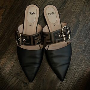 Fendi slide mules Sabot Vitello size 37.5